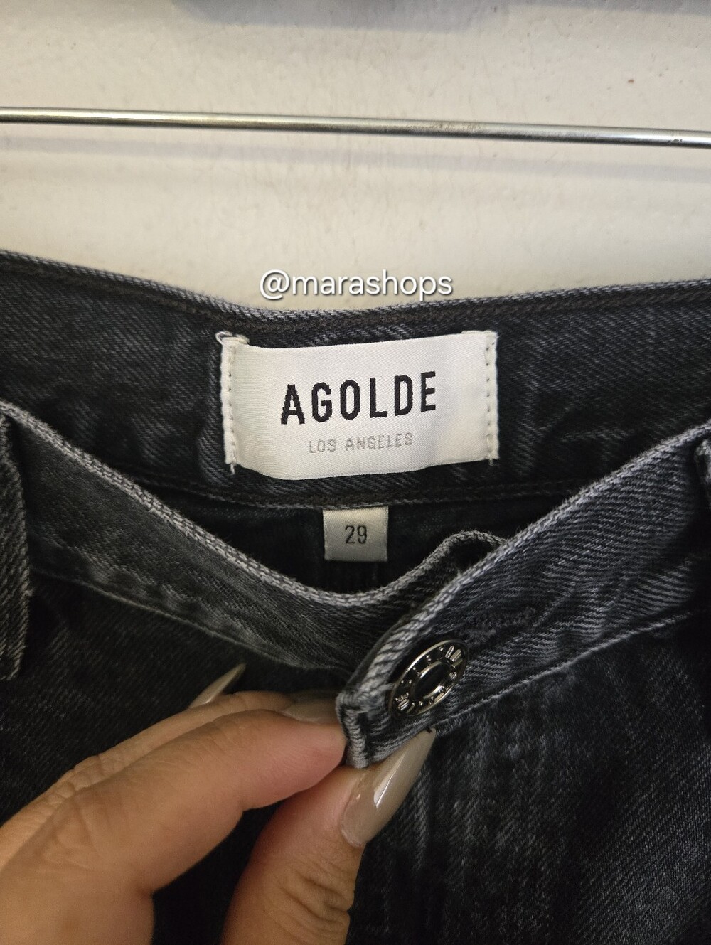 AGOLDE Cass Baggy Cargo Jean Black - Picture 6 of 8